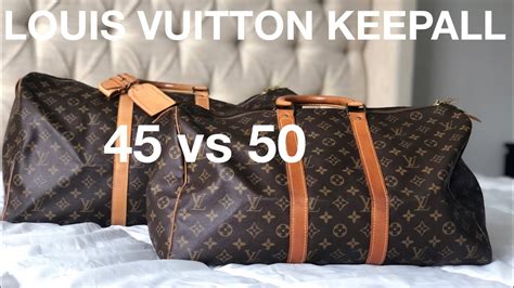 louis vuitton keepall sizes comparison|louis vuitton keepall 50 vintage.